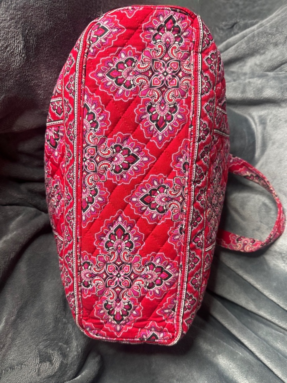 Vera Bradley Red Quilted Paisley Tote - Picture 4 of 4